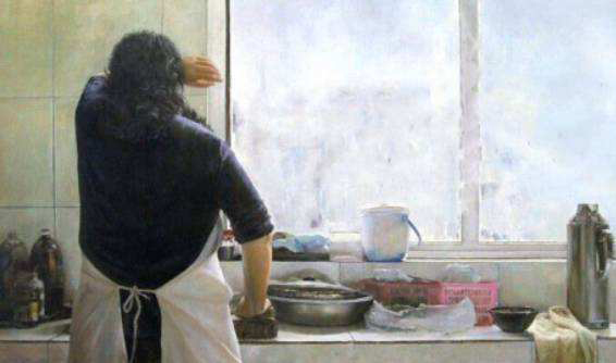 过年父母厨房忙碌 过年父母厨房忙碌