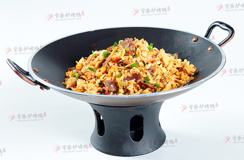 土鸡蛋炒鸭杂